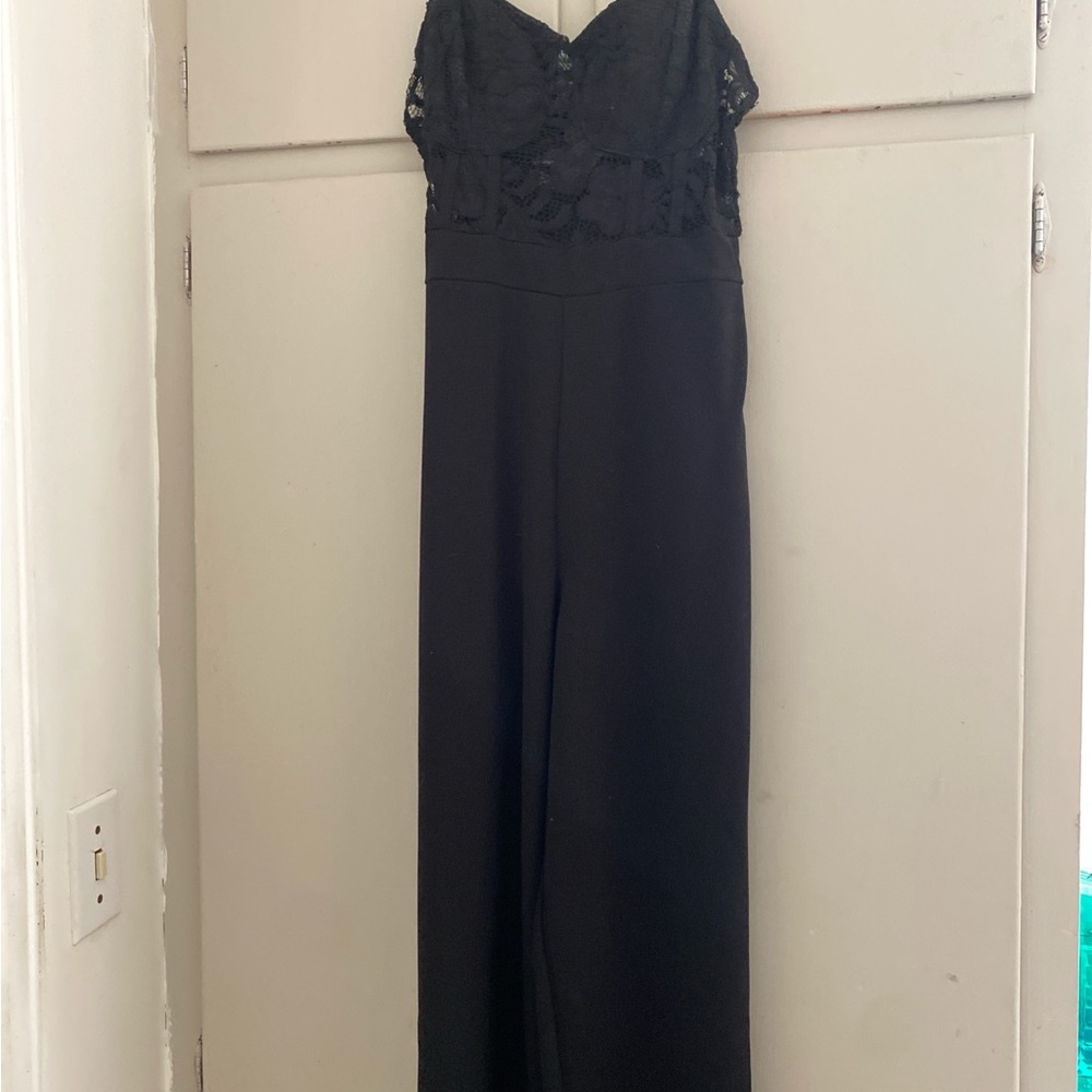 Almost Famous Black Lace Jumpsuit